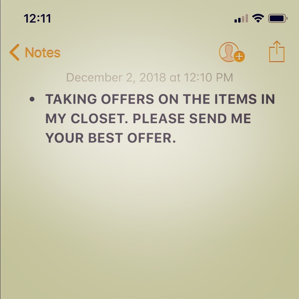 Taking offers